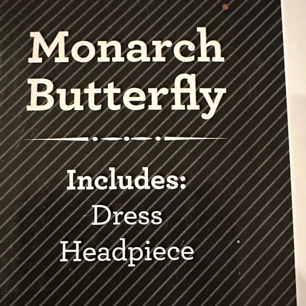 NWT Orange Baby Monarch Butterfly Costume Dress with Headband